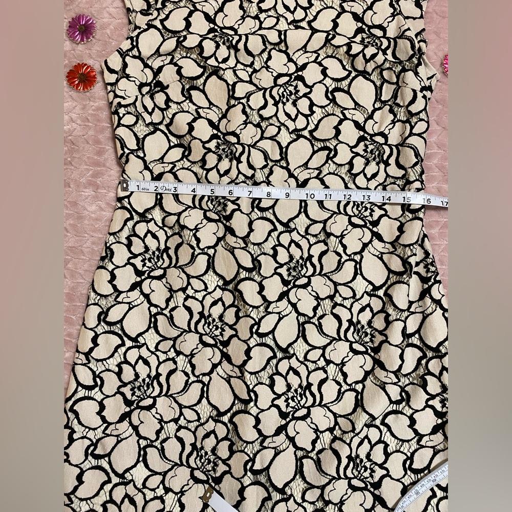 H&M Lace Floral Black and White Dress Size 12 - Picture 8 of 10